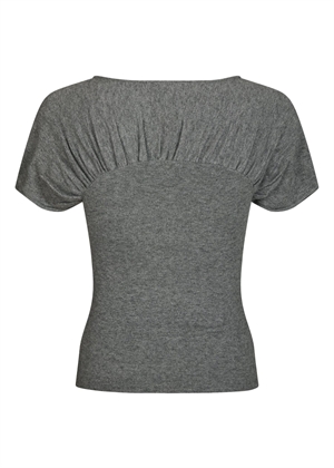 Anthea knit bluse Dark Grey Melange Neo Noir 